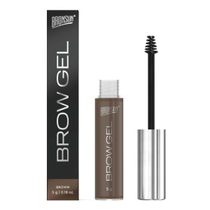 Гель для бровей оттеночный BRONSUN, цвет коричневый, 5 г